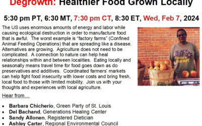 Degrowth: Healthier Food Grown Locally